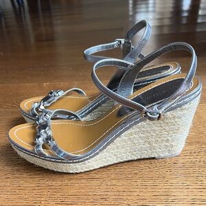 Franco Sarto Silver Jeweled Espadrilles. Women’s Size 10. Like new, worn once.